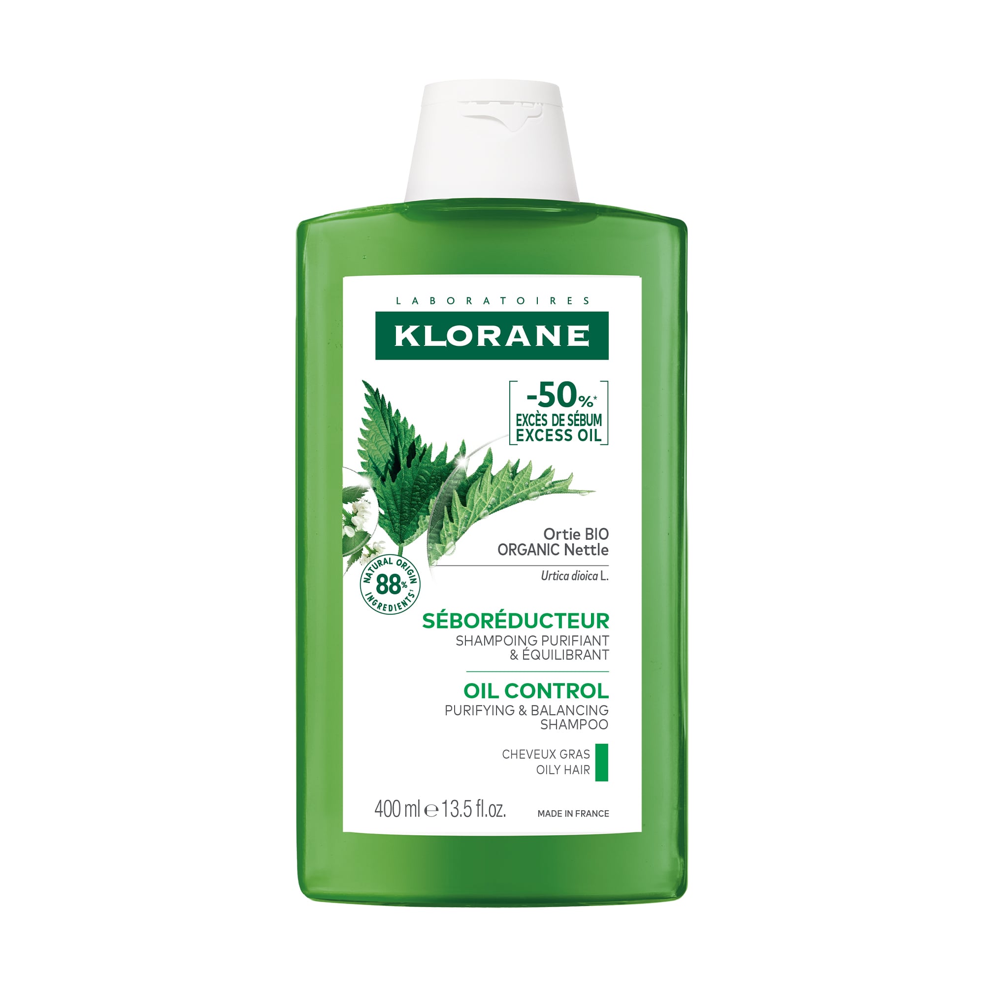 Шампунь для волосся Klorane Nettle Shampoo для жирного волосся, 400 мл